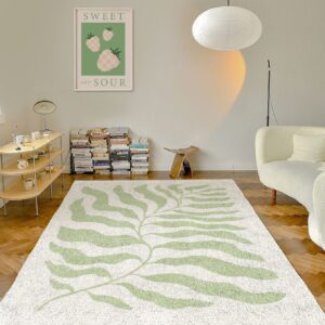 Sage Green Matisse Leaf Carpet