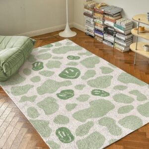 Sage Green Cow Print Carpet